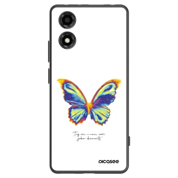 Picasee crna silikonska maskica za Motorola Moto E14 - Diamanty White