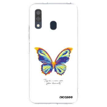 Picasee silikonska prozirna maskica za Samsung Galaxy A40 A405F - Diamanty White