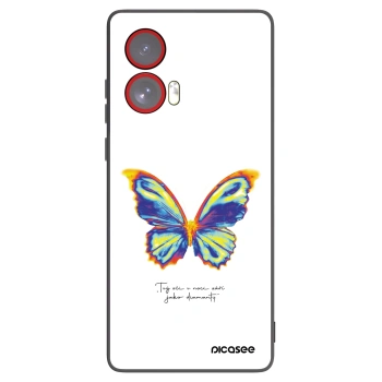 Picasee crna silikonska maskica za Motorola Edge 50 Fusion - Diamanty White