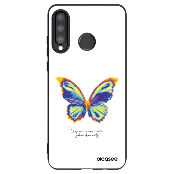 Picasee crna silikonska maskica za Huawei P30 Lite - Diamanty White