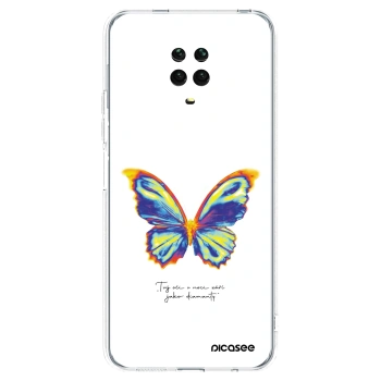 Picasee silikonska prozirna maskica za Xiaomi Redmi Note 9 Pro - Diamanty White