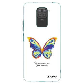 Picasee crna silikonska maskica za Xiaomi Redmi Note 9 - Diamanty White