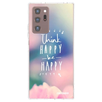 Picasee silikonska prozirna maskica za Samsung Galaxy Note 20 Ultra - Think happy be happy