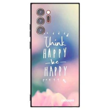 Picasee crna silikonska maskica za Samsung Galaxy Note 20 Ultra - Think happy be happy