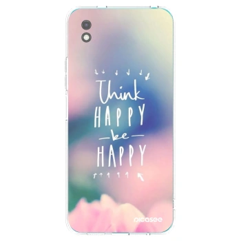 Picasee crna silikonska maskica za Xiaomi Redmi 9A - Think happy be happy