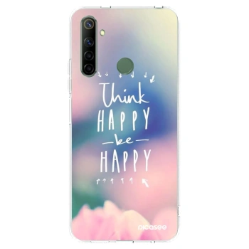 Picasee silikonska prozirna maskica za Realme 6i - Think happy be happy