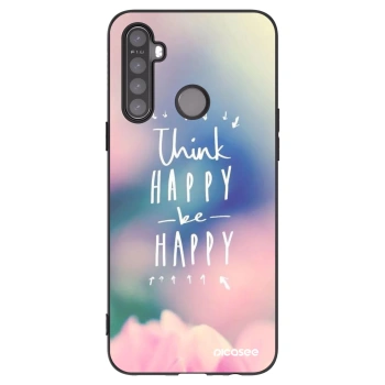 Picasee crna silikonska maskica za Realme 6i - Think happy be happy