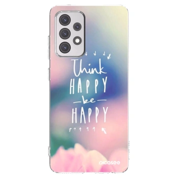 Picasee silikonska prozirna maskica za Samsung Galaxy A52 5G A525F - Think happy be happy