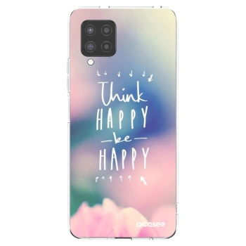 Picasee silikonska prozirna maskica za Samsung Galaxy A42 A426B - Think happy be happy