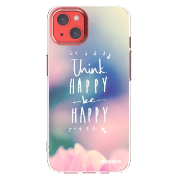 Picasee silikonska prozirna maskica za Apple iPhone 13 - Think happy be happy