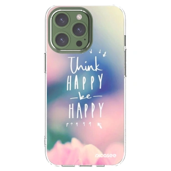 Picasee silikonska prozirna maskica za Apple iPhone 13 Pro - Think happy be happy