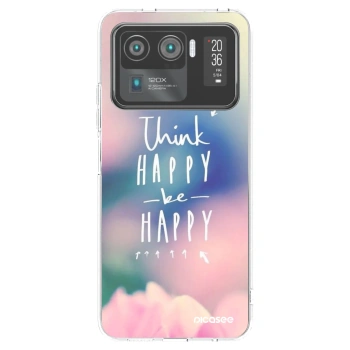 Picasee silikonska prozirna maskica za Xiaomi Mi 11 Ultra - Think happy be happy