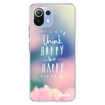 Picasee silikonska prozirna maskica za Xiaomi 11 Lite 5G NE - Think happy be happy