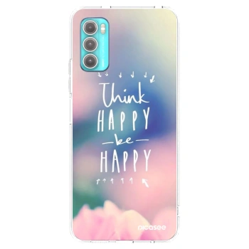 Picasee silikonska prozirna maskica za Motorola Moto G60 - Think happy be happy