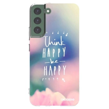 Picasee silikonska prozirna maskica za Samsung Galaxy S22+ 5G - Think happy be happy