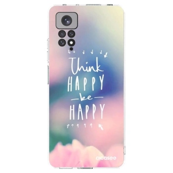 Picasee silikonska prozirna maskica za Xiaomi Redmi Note 11S 4G - Think happy be happy