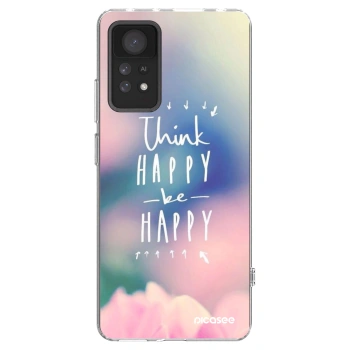 Picasee silikonska prozirna maskica za Xiaomi Redmi Note 11 Pro - Think happy be happy