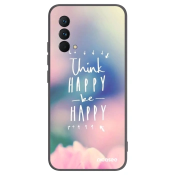 Picasee crna silikonska maskica za Realme GT Master Edition 5G - Think happy be happy