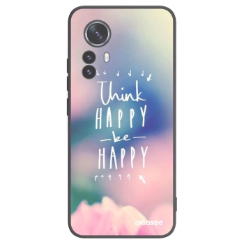 Picasee crna silikonska maskica za Xiaomi 12 Pro - Think happy be happy