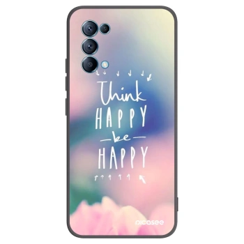 Picasee crna silikonska maskica za OPPO Reno 5 5G - Think happy be happy