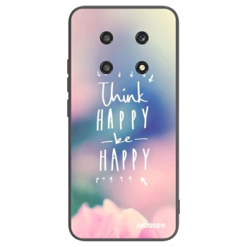 Picasee crna silikonska maskica za Honor Magic4 Lite 5G - Think happy be happy
