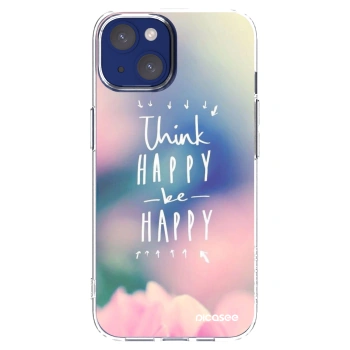 Picasee silikonska prozirna maskica za Apple iPhone 14 - Think happy be happy