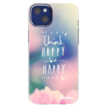 Picasee silikonska prozirna maskica za Apple iPhone 14 Plus - Think happy be happy