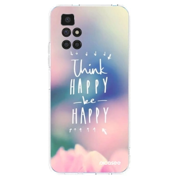 Picasee silikonska prozirna maskica za Xiaomi Redmi 10 (2022) - Think happy be happy