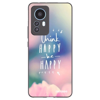 Picasee crna silikonska maskica za Xiaomi 12T - Think happy be happy