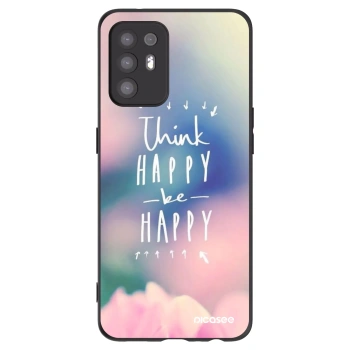 Picasee crna silikonska maskica za OPPO A94 5G - Think happy be happy