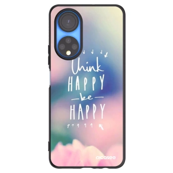 Picasee crna silikonska maskica za Honor X7 - Think happy be happy