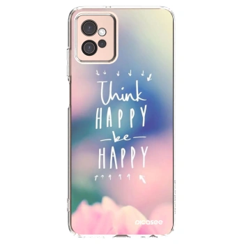 Picasee silikonska prozirna maskica za Motorola Moto G32 - Think happy be happy
