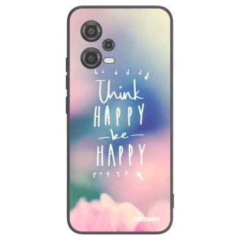 Picasee crna silikonska maskica za Xiaomi Poco X5 - Think happy be happy
