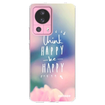 Picasee silikonska prozirna maskica za Xiaomi 13 Lite - Think happy be happy