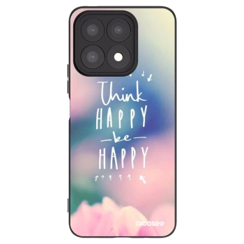 Picasee crna silikonska maskica za Honor X8a - Think happy be happy