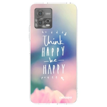 Picasee silikonska prozirna maskica za Motorola Moto G72 - Think happy be happy