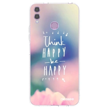 Picasee silikonska prozirna maskica za Honor 8X - Think happy be happy