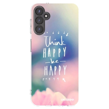 Picasee silikonska prozirna maskica za Samsung Galaxy A14 4G A145R - Think happy be happy