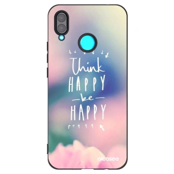 Picasee crna silikonska maskica za Huawei Nova 3 - Think happy be happy