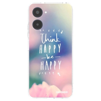 Picasee silikonska prozirna maskica za Realme 10 4G - Think happy be happy