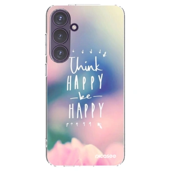 Picasee silikonska prozirna maskica za Samsung Galaxy S24+ S926B 5G - Think happy be happy