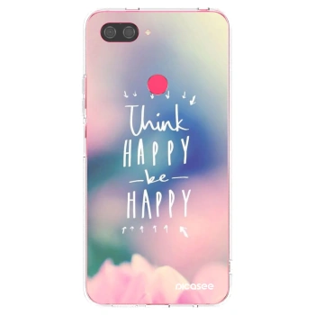 Picasee silikonska prozirna maskica za Xiaomi Mi 8 Lite - Think happy be happy