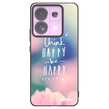Picasee crna silikonska maskica za Xiaomi Redmi Note 13 Pro 5G - Think happy be happy