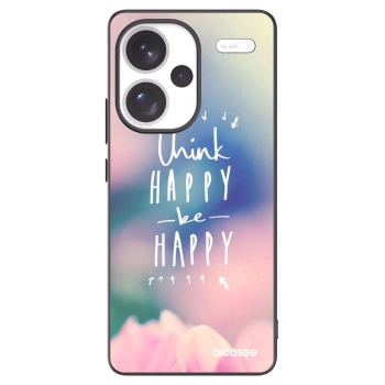 Picasee crna silikonska maskica za Xiaomi Redmi Note 13 Pro+ 5G - Think happy be happy