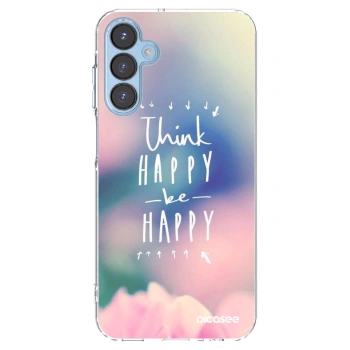 Picasee silikonska prozirna maskica za Samsung Galaxy A15 A156B 5G - Think happy be happy