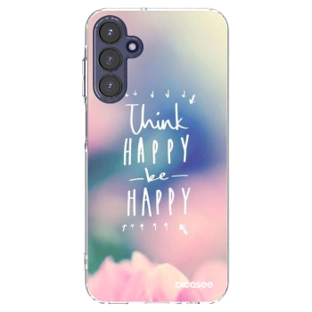 Picasee silikonska prozirna maskica za Samsung Galaxy A15 A155F 4G - Think happy be happy