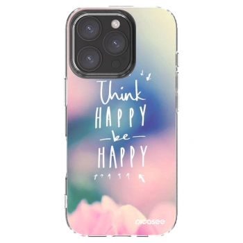 Picasee silikonska prozirna maskica za Apple iPhone 16 Pro - Think happy be happy