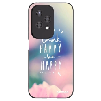 Picasee crna silikonska maskica za Honor 200 Lite - Think happy be happy