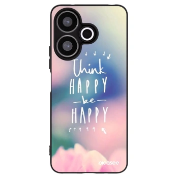 Picasee crna silikonska maskica za Xiaomi Redmi 13 4G - Think happy be happy
