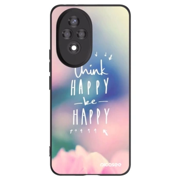 Picasee crna silikonska maskica za Honor 200 5G - Think happy be happy